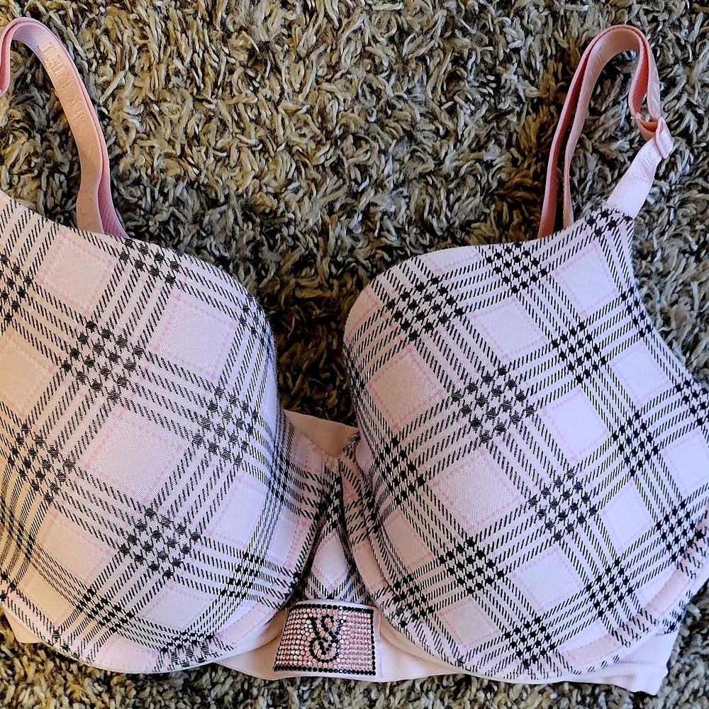 Victoria's Secret Light Pink Checkered Bra